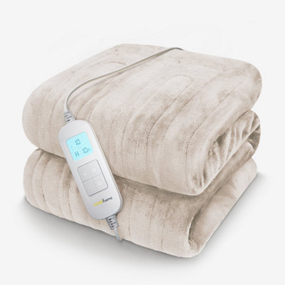 Cosi Home Fleece Electric Heated Throw - Cream