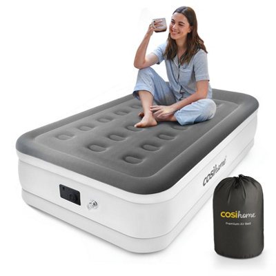 Cosi Home Single Size Air Bed - Built-in Electric Pump and Pillow