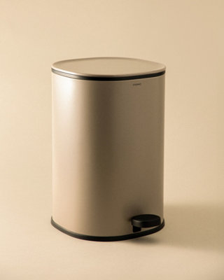 Cosmic Bathroom Bin Trash Can, 5L Capacity, Beige. Collection ESSENTIALS
