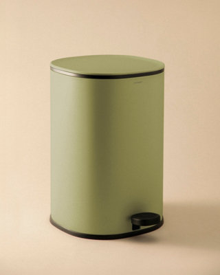 Cosmic Bathroom Bin Trash Can, 5L Capacity, Green. Collection Essentials