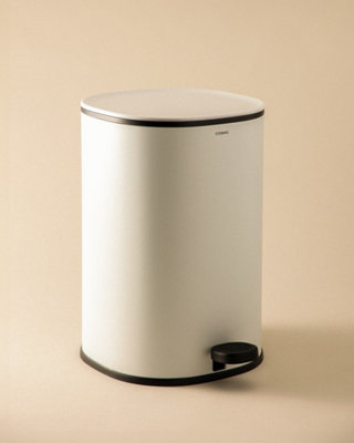 Cosmic Bathroom Bin Trash Can, 5L Capacity, White. Collection ESSENTIALS
