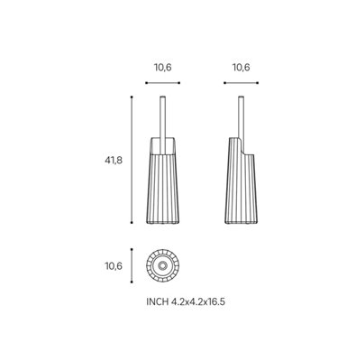 Cosmic Free Standing Toilet Brush White Natur Avenir - 6