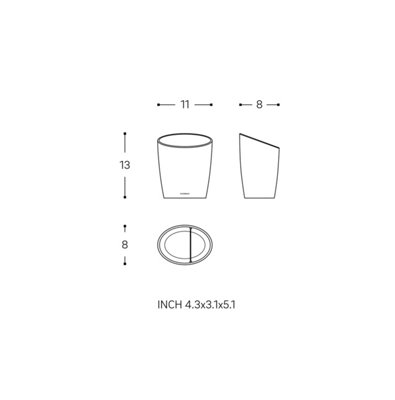 Cosmic Free Standing Toothbrush Holder Matte Grey Saku - 6