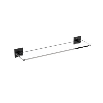 Cosmic Glass Shelf Matte Black Stick