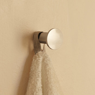 Cosmic Hook, Matte Stainless Steel, Wall-Mounted, 3,5x5x3,5cm. Collection Architect S+