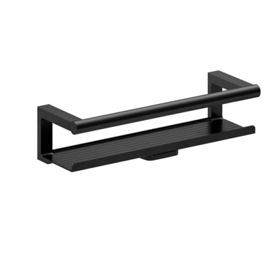 Cosmic Shower Soap Dish With Glass Wiper Brushed Black PVD Architect Sp