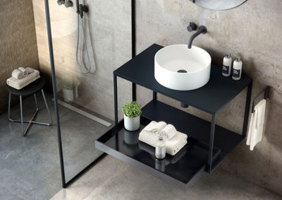 Cosmic Stool Matte Black Architect