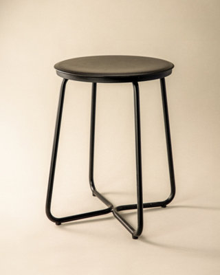 Cosmic Stool Matte Black Geyser