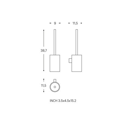 Cosmic Toilet Brush Chrome Architect Sp - 6