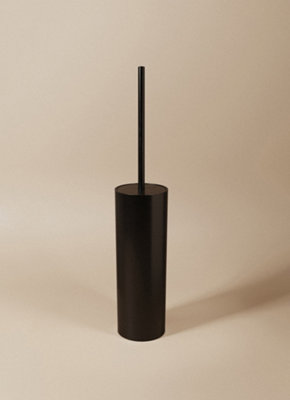 COSMIC Toilet brush & holder, Screw-in or self-adhesive, Matt Black, Anti- corrosion, NEXT Collection