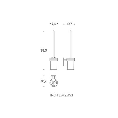 Cosmic Toilet Brush Matte White Stick - 5