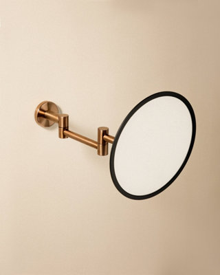 COSMIC Wall Magnifying Mirror, Brushed Copper PVD Architect Sp (X5)