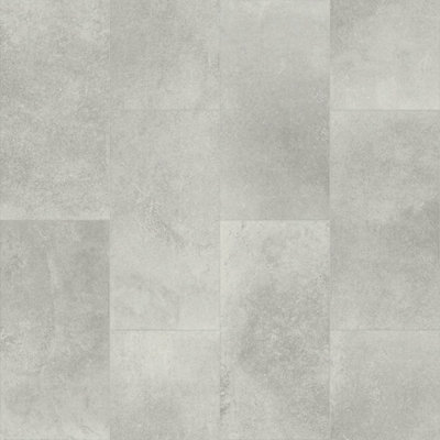 Cosmo Cement Vinyl Tile Effect by Rhino Classic Lino Flooring Sheet Vinyl Flooring - 4m(13'1") X 2m(6'6")-8m²