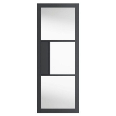 Cosmo Grey Clear Glass Internal Laminate Door