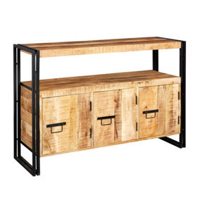 Cosmo Industrial Sideboard - Solid Mango Wood - L43 x W135 x H90 cm