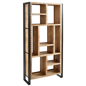 Cosmo Multi Shelf Bookcase - Solid Mango Wood - L40 x W100 x H200 cm