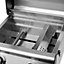 CosmoGrill 2 Burner Compact Gas Stainless Steel Barbecue with Weatheproof Cover for Tables Terraces Camping