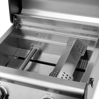 CosmoGrill 2 Burner Compact Gas Stainless Steel BBQ Ideal For Tables Grills Terraces Camping with Heavy Duty Cover - 4