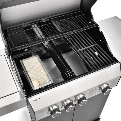 CosmoGrill 3+1 Premium Black Gas Barbecue with Weatherproof Cover & Ceramic Sear Burner (ORDER BY 4 PM FOR FREE NEXT DAY DELIVERY) - 4