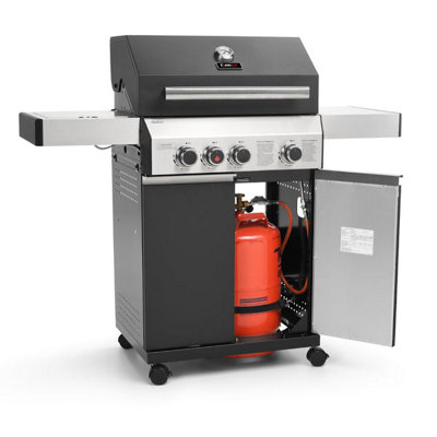 CosmoGrill 3+1 Premium Black Gas Barbecue with Weatherproof Cover & Ceramic Sear Burner (ORDER BY 4 PM FOR FREE NEXT DAY DELIVERY) - 6