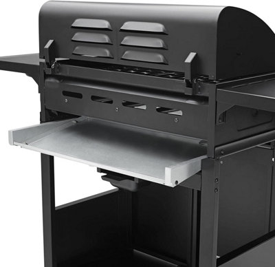 CosmoGrill BBQ Outdoor Gas Barbecue Grill 4 1 With Side Burner And Storage Table