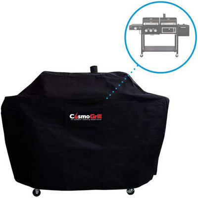 CosmoGrill BBQ Barbecue Cover 600D Oxford Fabric Cloth Heavy Duty UV Protected (DUO DUEL FUEL)