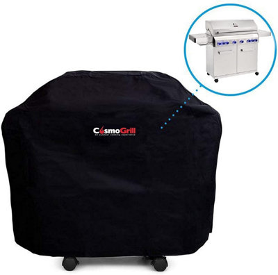 CosmoGrill BBQ Barbecue Cover 600D Oxford Fabric Cloth Heavy Duty UV Protected (Platinum