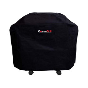 CosmoGrill BBQ Barbecue Cover 600D Oxford Fabric Cloth Heavy Duty UV Protected (Premium, Black 3+1)