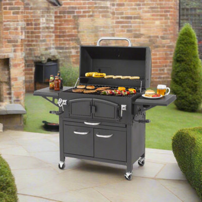 CosmoGrill NEW Ignis Smoker Barbecue Charcoal BBQ Grill, Large 