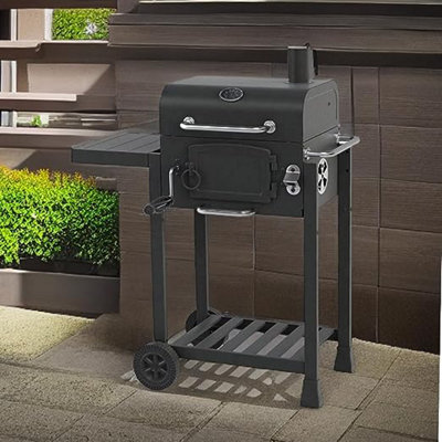 CosmoGrill Outdoor Jr. Smoker Barbecue Charcoal Portable BBQ Grill Garden