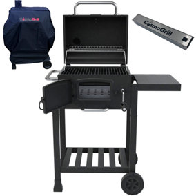 CosmoGrill Outdoor Jr. Smoker Charcoal Barbecue For Garden with Cover, and Smoker Box