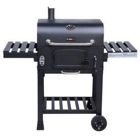 CosmoGrill Outdoor XL Smoker Barbecue Charcoal Portable BBQ Grill Garden with Vents and Adjustable Shelves