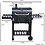 CosmoGrill Outdoor XL Smoker Barbecue Charcoal Portable BBQ Grill Garden with Vents and Adjustable Shelves