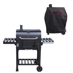 CosmoGrill Outdoor XL Smoker Barbecue Charcoal Portable BBQ Grill with Cover