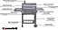 CosmoGrill Outdoor XL Smoker Barbecue Charcoal Portable BBQ Grill with Cover