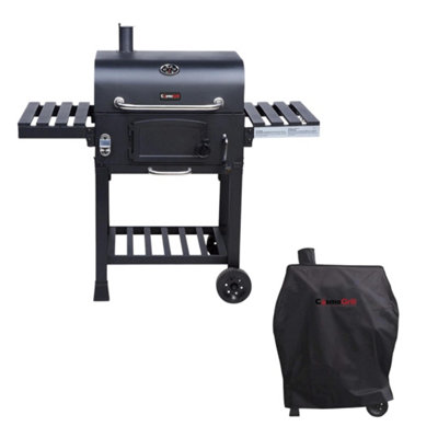 CosmoGrill Outdoor XL Smoker Charcoal Barbecue Grill Garden with Weatherproof Cover - FREE NEXT-DAY DELIVERY