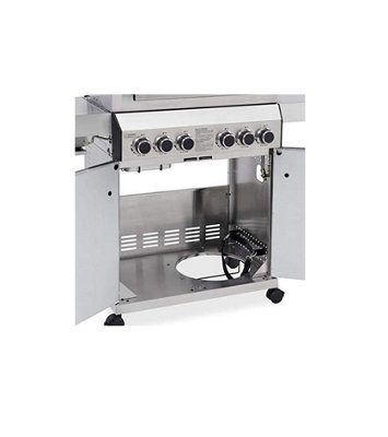 CosmoGrill Platinum Stainless Steel 4+2 Silver Gas Barbecue with Side ...