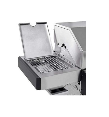 CosmoGrill Platinum Stainless Steel 4+2 Silver Gas Barbecue with Weatherproof Cover & Side Searer