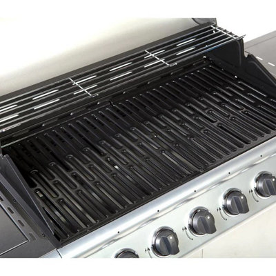 CosmoGrill Pro 6+1 Silver Gas Barbecue with Side Burner and Storage - 3