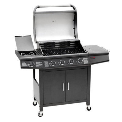 CosmoGrill Pro Deluxe 5 Gas Burner 4+1 Barbecue Grill with Storage & Weatherproof Cover - NEXT DAY DELIVERY INC WEEKEND