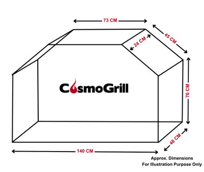 CosmoGrill Pro Deluxe 5 Gas Burner 4+1 Barbecue Grill with Storage & Weatherproof Cover - NEXT DAY DELIVERY INC WEEKEND