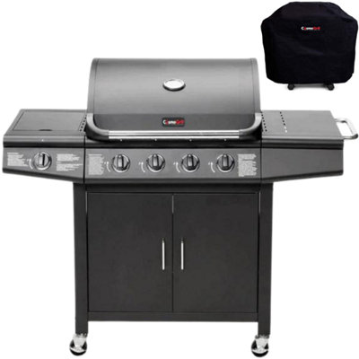 CosmoGrill Pro Deluxe 5 Gas Burner 4+1 Barbecue Grill with Storage & Weatherproof Cover