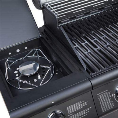 CosmoGrill Pro Deluxe 7 Gas Burner 6+1 Barbecue Grill, Stainless-Steel Warming Rack, Side-Burner, Built-in Temperature Gauge