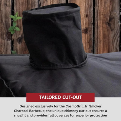 CosmoGrill Smoker Jr. BBQ Cover Waterproof Heavy Duty with Anti-UV Protection Barbecue Cover, 600D Oxford Cloth, Adjustable Straps