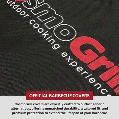 CosmoGrill Smoker Jr. BBQ Cover Waterproof Heavy Duty with Anti-UV Protection Barbecue Cover, 600D Oxford Cloth, Adjustable Straps