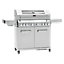 CosmoGrill Stainless Steel Yamara 6+2 Gas BBQ, Viewing Glass, 6 Main Burners, 1 Ceramic Sear Burner, 1 Back Burner & Cover