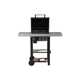 CosmoGrill Wabaya 3 Burner Gas Barbecue Grill - Ceramic Searer, Auto Ignition, Grease Tray, Thermometer - FREE NEXT-DAY DELIVERY