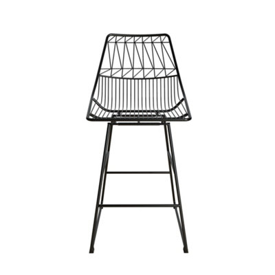 CosmoLiving Astrid Wire Metal Counter Stool Black