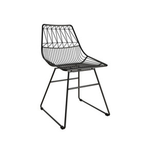 CosmoLiving Astrid Wire Metal Dining Chair Black