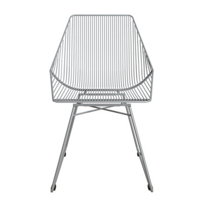 CosmoLiving Ellis Accentdining Chair Grey Metal